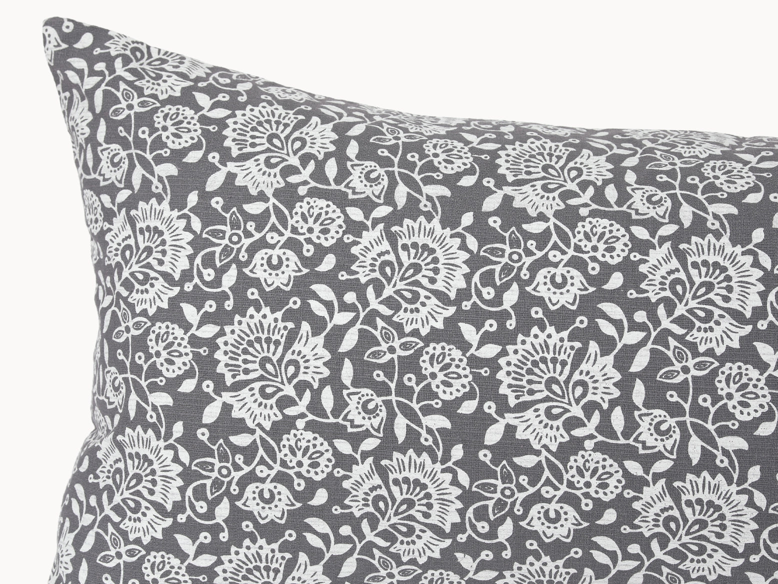 Dakota Graphite, Extra Large Floral Pillow